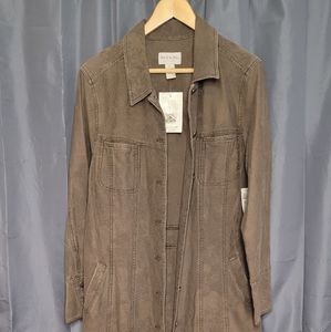 J. Jill Trenchcoat Dark Olive T12 TALL FLORAL